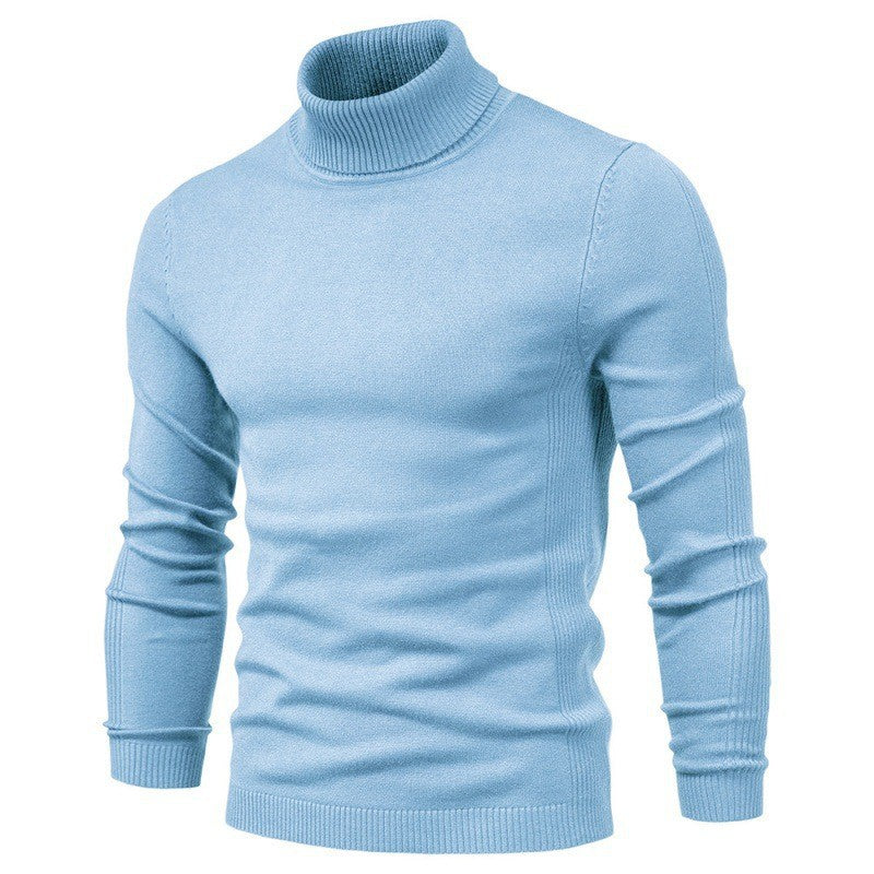 Herren Rollkragenpullover Wärmer Strickpullover Grobstrick