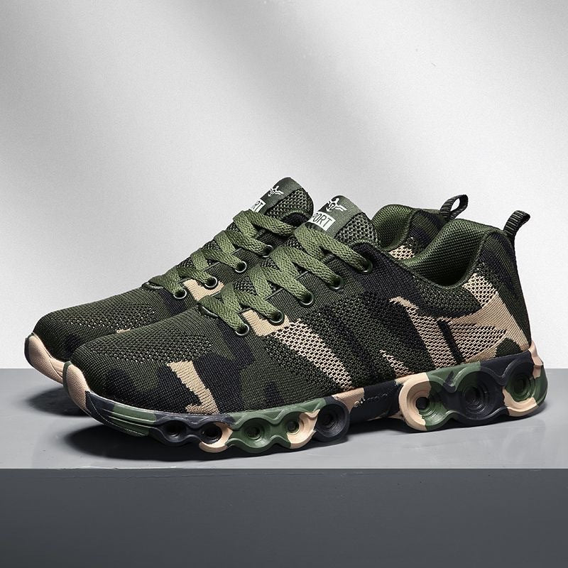 Damen Sneaker Sport Camouflage Laufschuhe Komfort Sohle