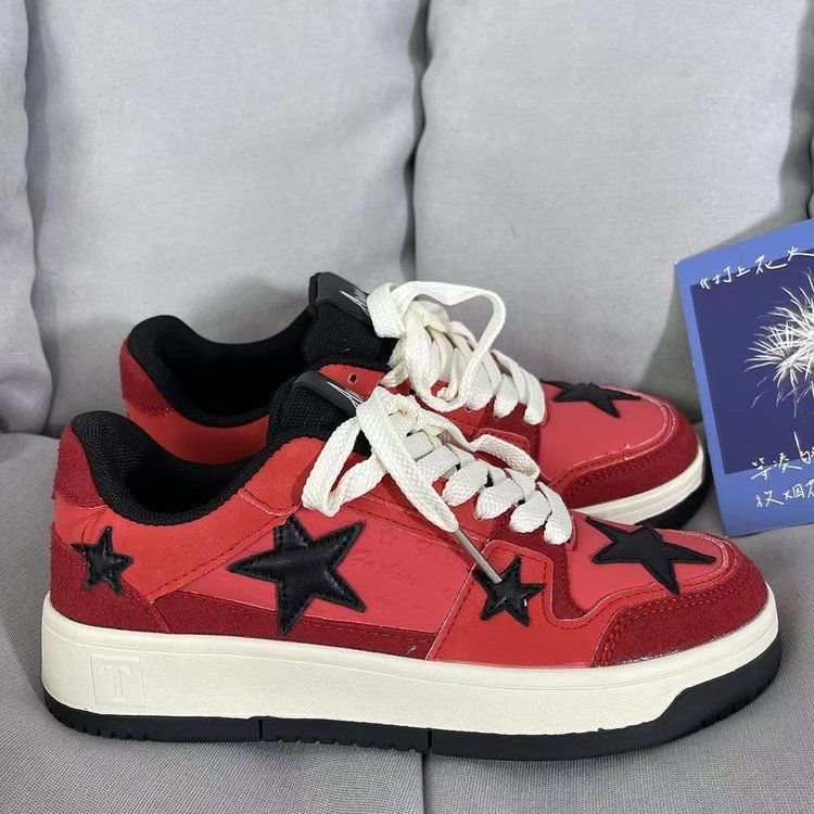 Damen Sneaker Sternen Design Bequem Modisch - BerlinGlamour