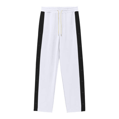 Herren Trainingshose Sportlich Elastisch Mit Knopfverschluss