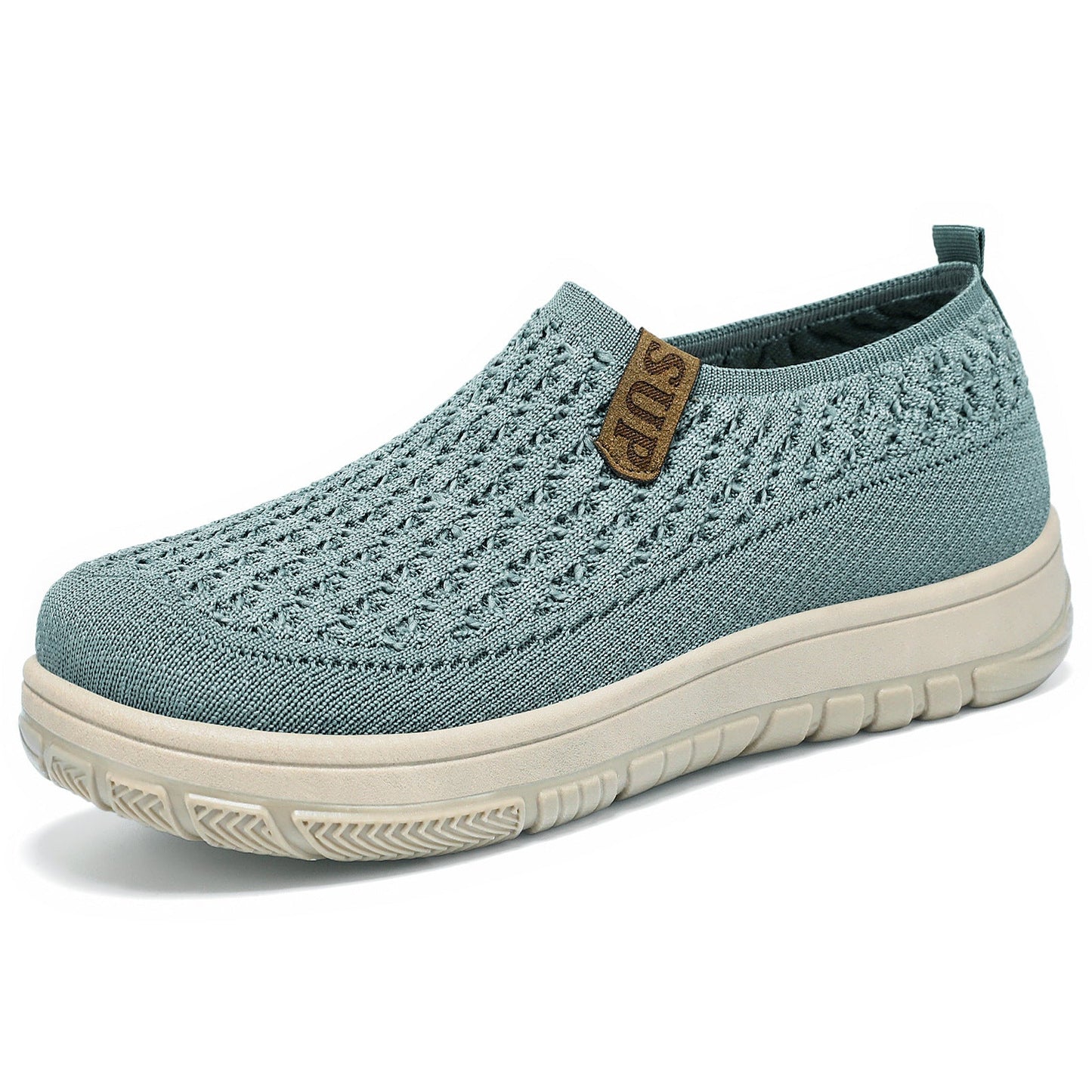 Damen Sneaker Strickschuhe Elastisch Rutschfest
