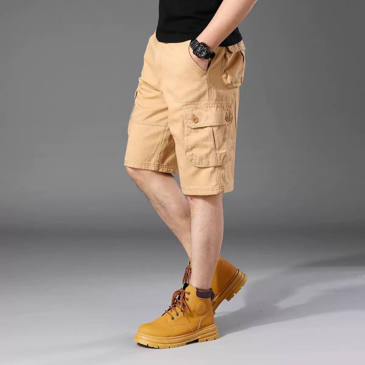 Herren Cargo Shorts Praktisch Vielfach Taschen Verstellbar