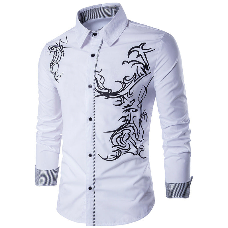 Herren Hemd Modern Grafikdesign Elegant Berlin Style