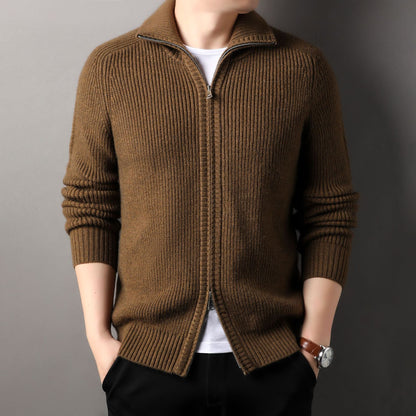 Herren Pullover Stehkragen Modern Wolle Qualität - BerlinGlamour