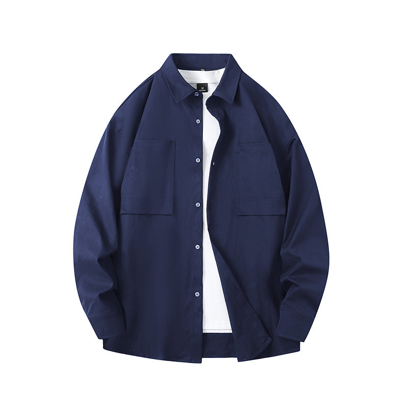 Herren Overshirt Lässig mit Brusttasche Casual