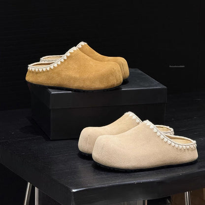 Damen Clogs Weiches Wildleder Handgefertigt Elegant