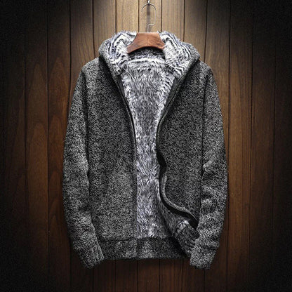 Herren Kapuzenjacke Weich Warm Mit Seitentaschen