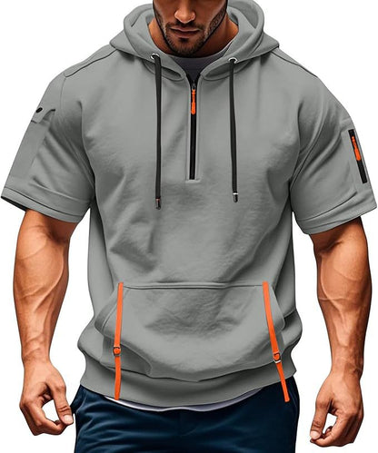 Herren Hoodie Freizeitjacke Mit Reißverschlusstaschen Modern