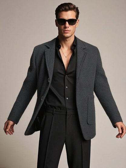 Herren Blazer Elegant Strukturiert mit Taschen Modern