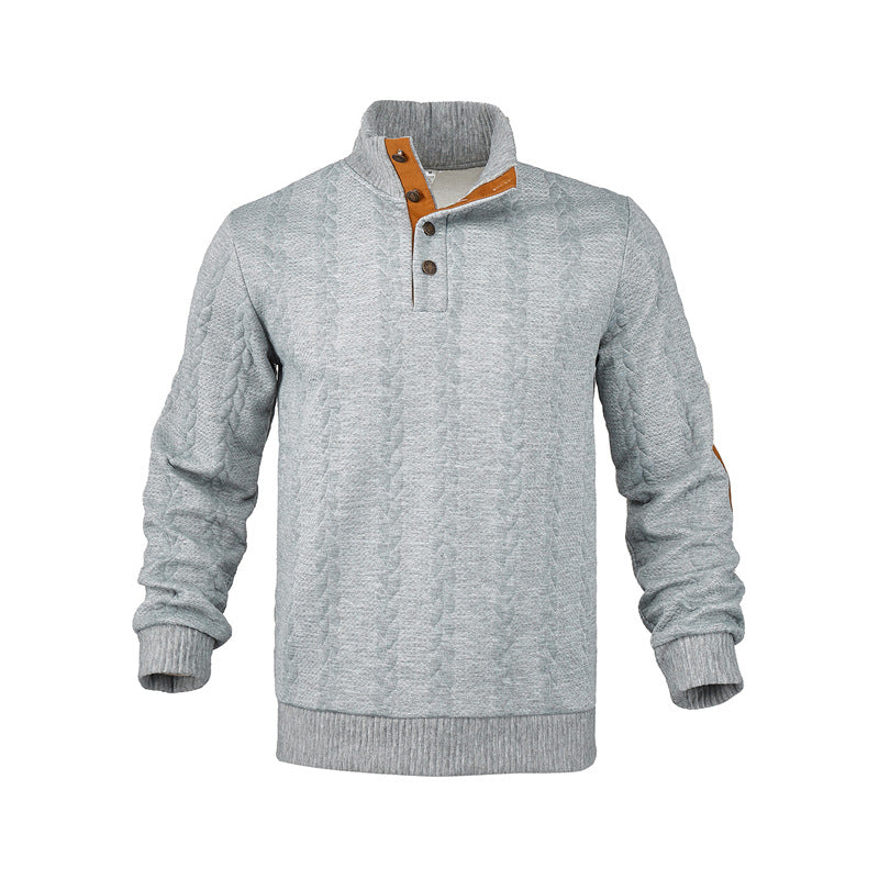 Herren Pullover Stehkragen Modern Strukturlook