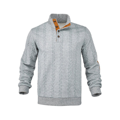 Herren Pullover Stehkragen Modern Strukturlook