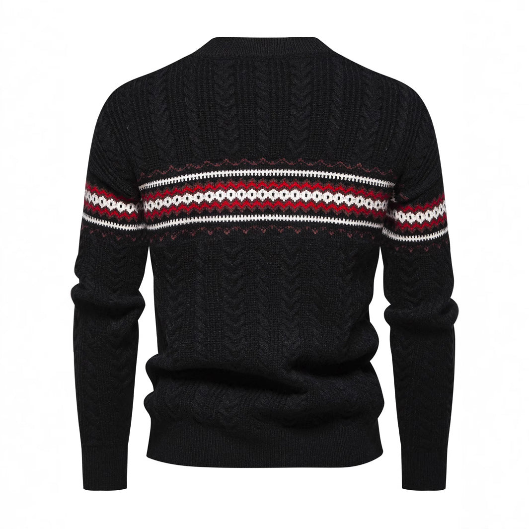 Herren Strickpullover Zopfmuster Modern Stilvoll