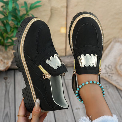 Damen Slipper Sportlich Glänzend Rutschfest