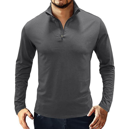Herren Pullover Stehkragen Modern Schwarz