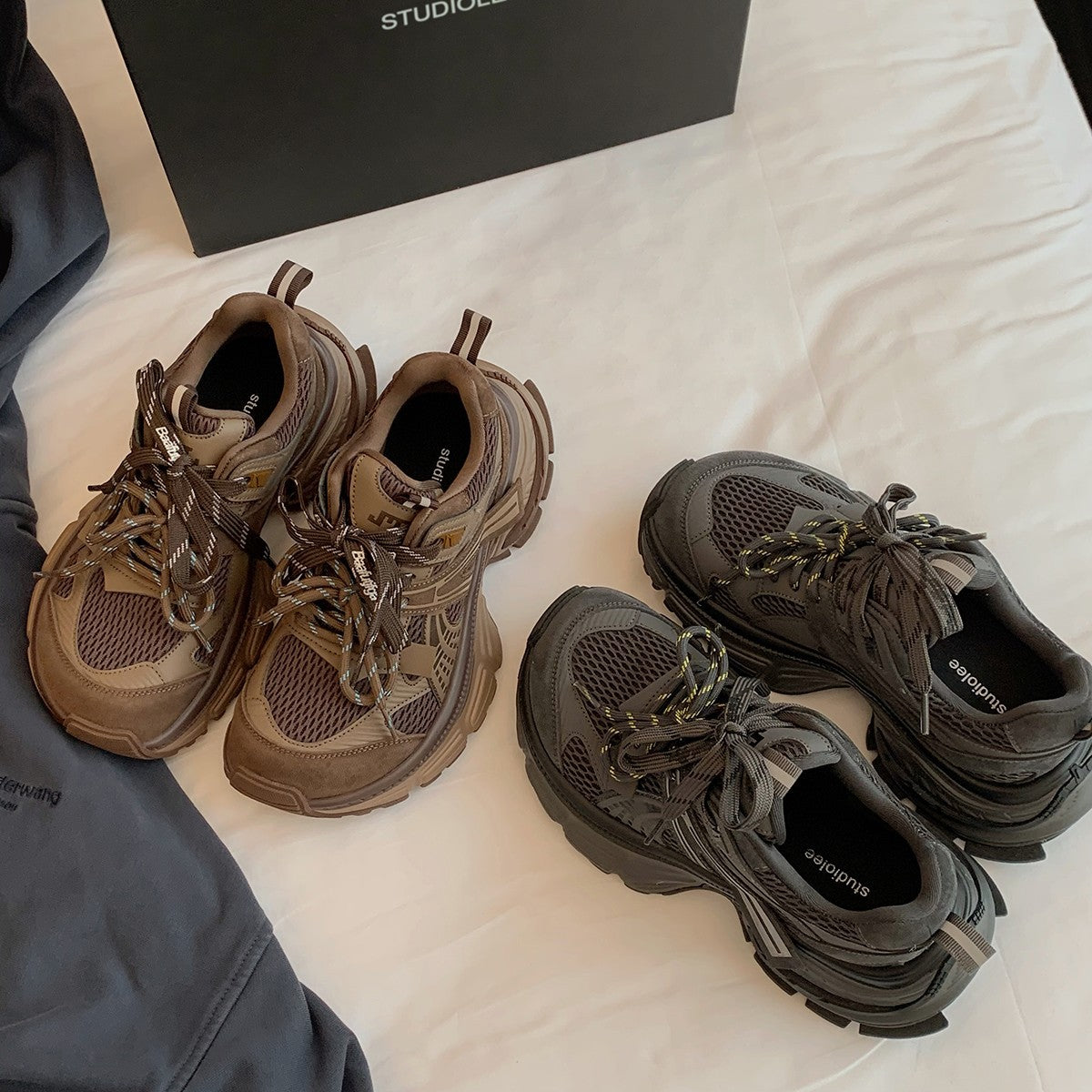 Damen Laufschuhe Atmungsaktiv Rutschfest Schwarz