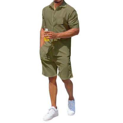 Herren Kurzoverall Lässig mit Taschen Sommer