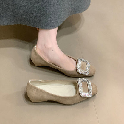 Damen Ballerinas Schimmernde Schuhe Elegant Mit Schmuckdetail
