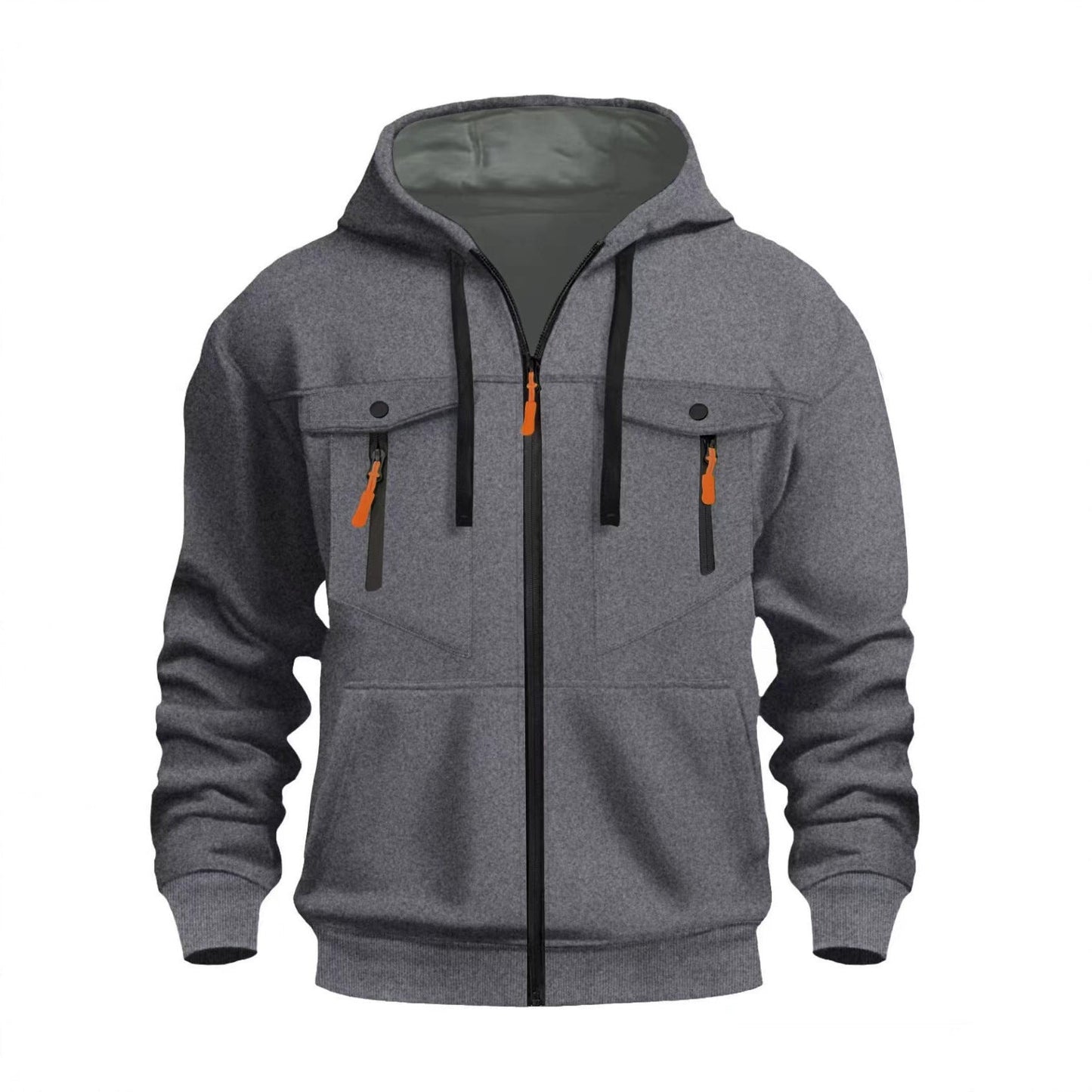 Herren Kapuzenjacke Sportlich mit Reißverschlusstaschen Funktionell