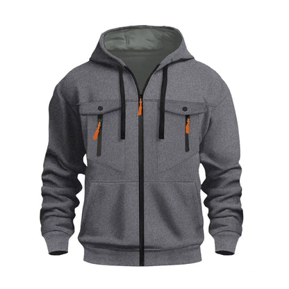 Herren Freizeitjacke Funktionstaschen Modern Sportlich