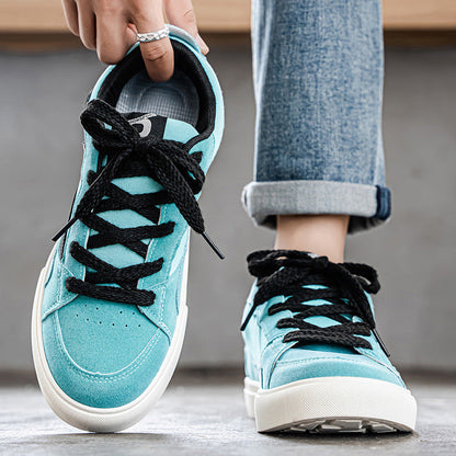 Damen Sneaker Velours Leder Modisch Auffällig