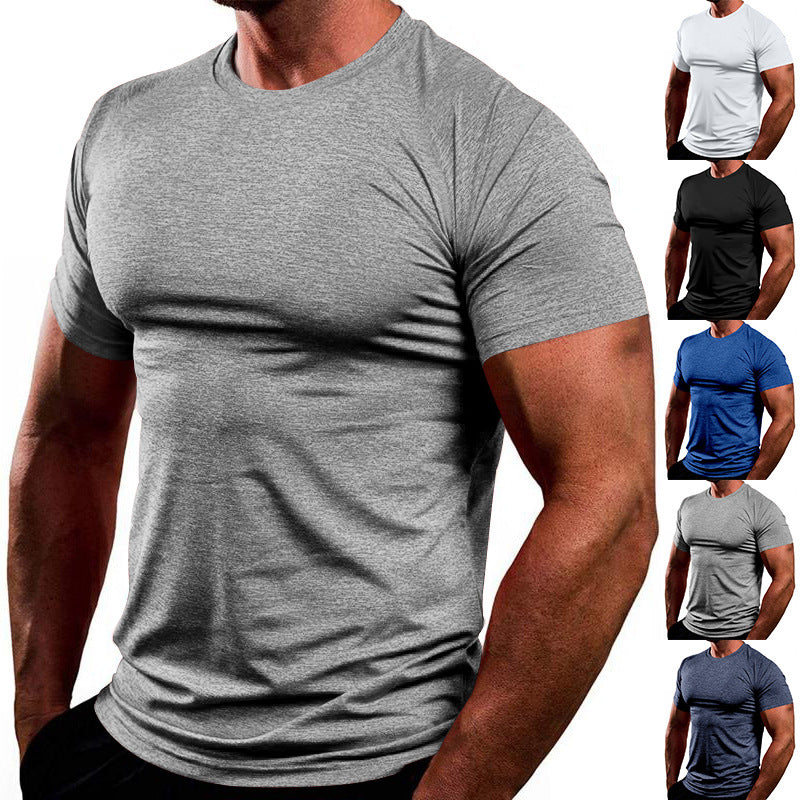 Herren T-Shirt Sportlich atmungsaktiv Baumwolle Basic - BerlinGlamour