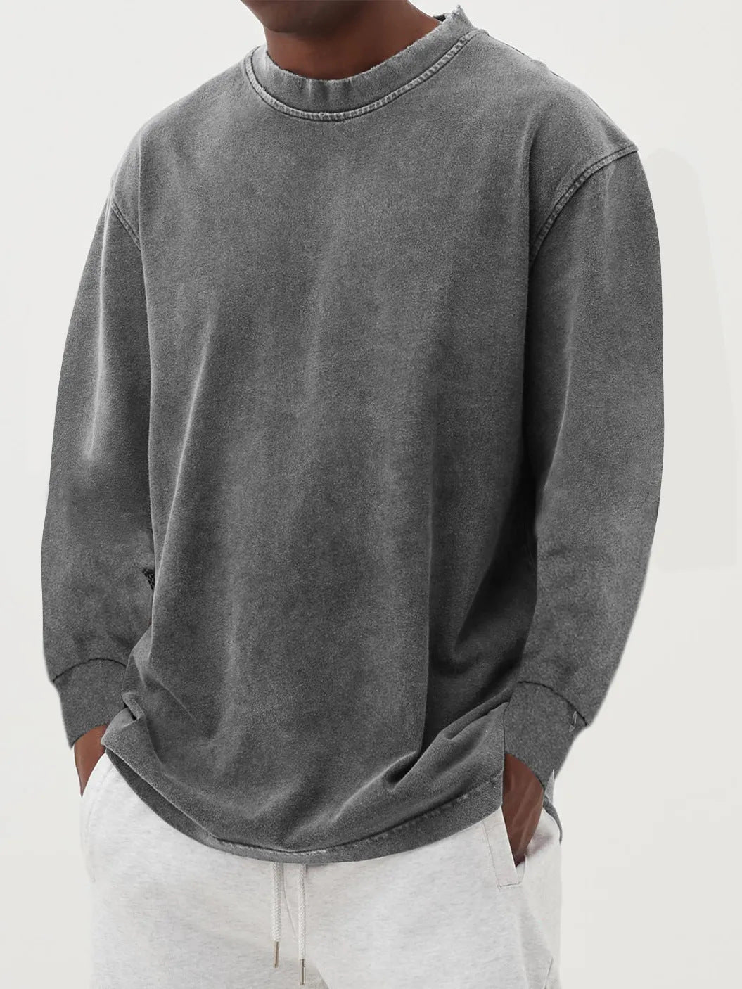 Bequemer Herren Pullover Oversized Baumwolle