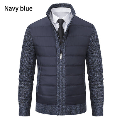 Herren Übergangsjacke Stehkragen Modern Schwarz - BerlinGlamour