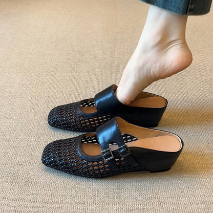 Damen Clogs atmungsaktiv mit Dekor-Schnallen Modern