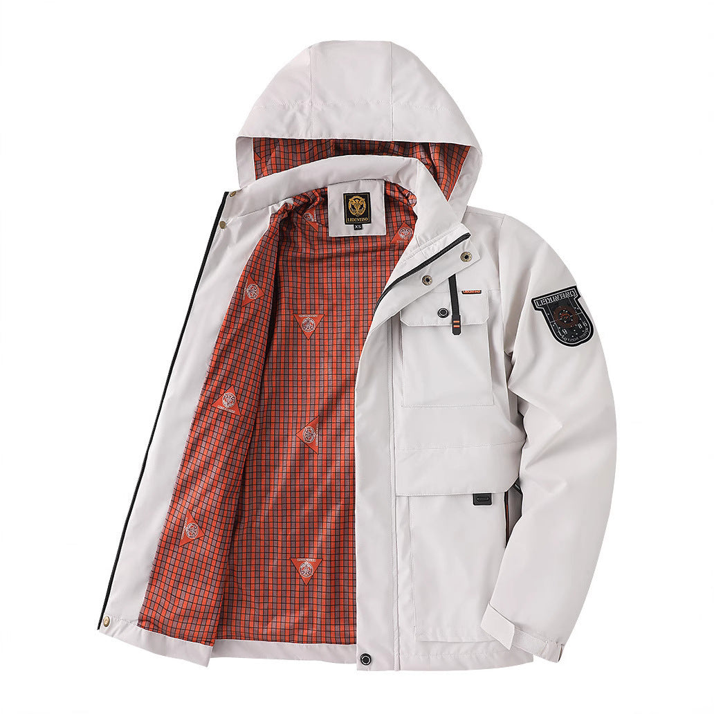 Herren Wasserfeste Parkajacke Funktionell Outdoor