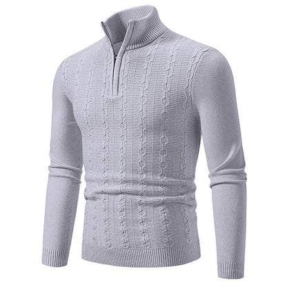 Herren Strickpullover Modern Stehkragen Struktur Optik