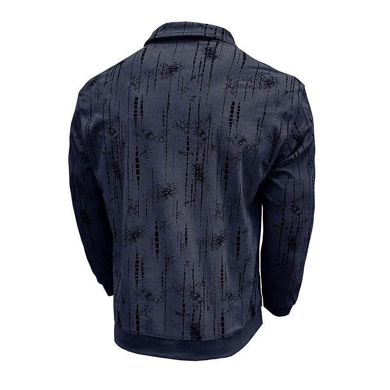 Herren Pullover Stehkragen Modern Muster