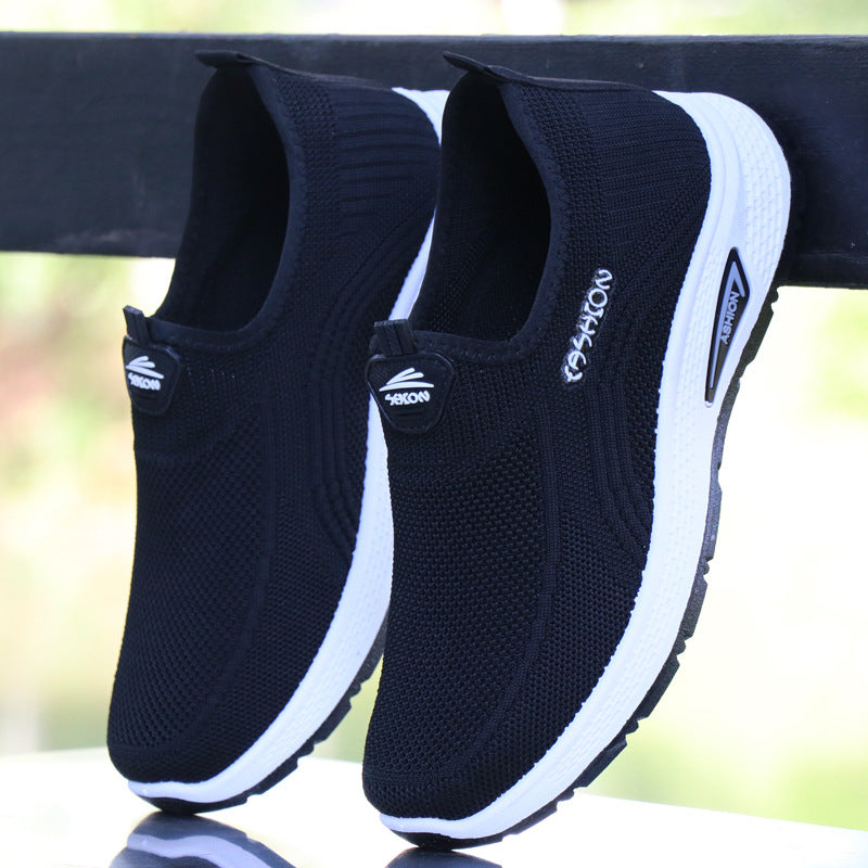 Damen Sneaker Bequem atmungsaktiv Mesh Schwarz