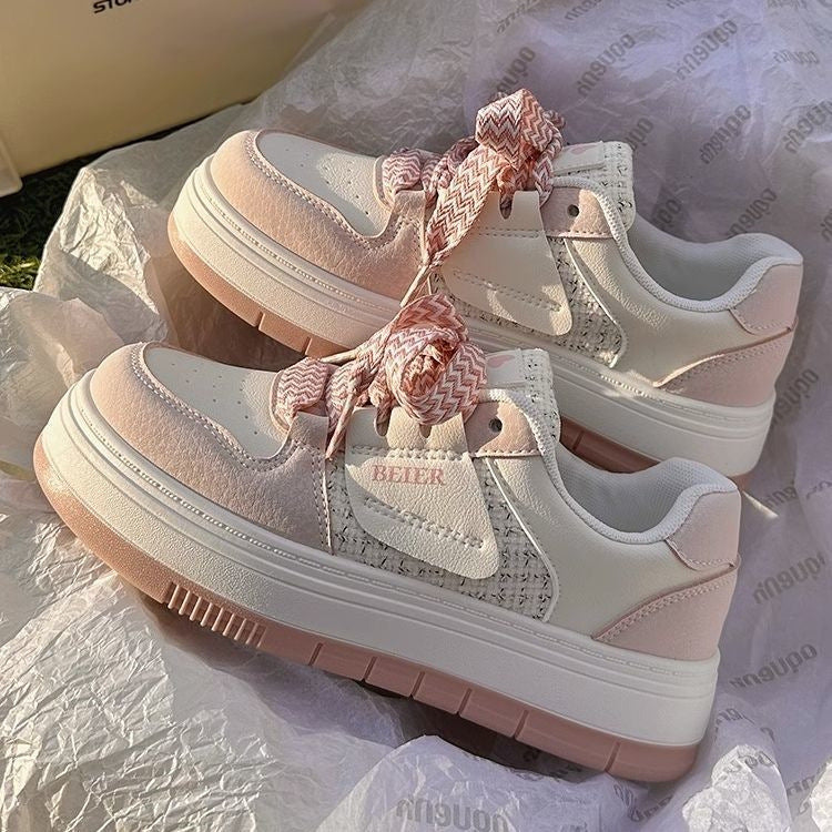 Damen Sneaker Sportlich Elegant Schnürsenkel