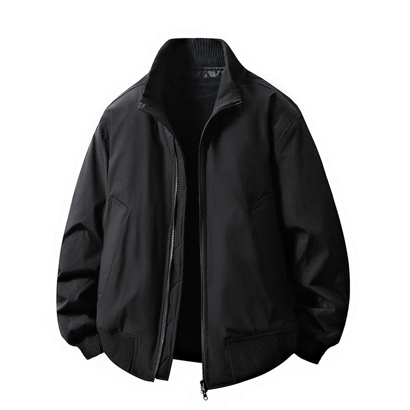 Herren Übergangsjacke Lässig Minimalistisch Slim Fit