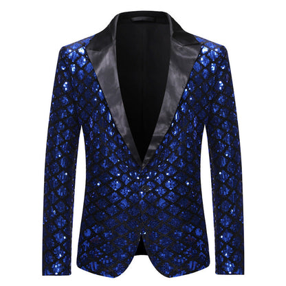 Herren Smoking Sakko Glitzernd Modern Schwarz