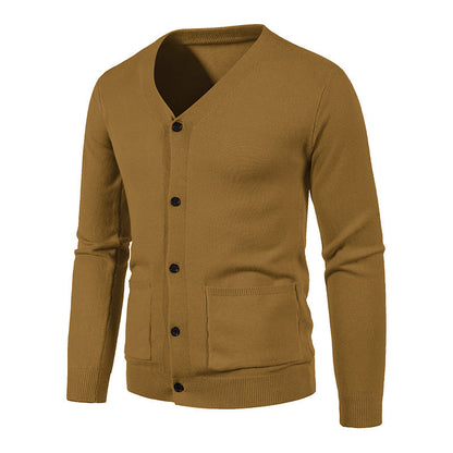 Herren Strickcardigan Fein Gestrickt Modern