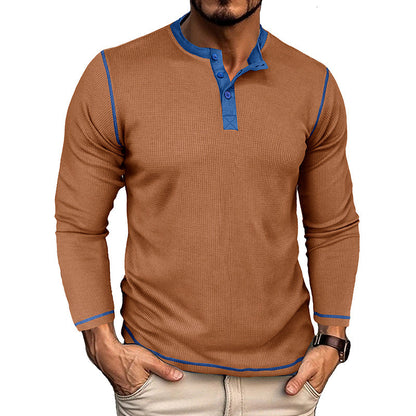 Herren Langarmshirt Modern Gestreift Berlin Style