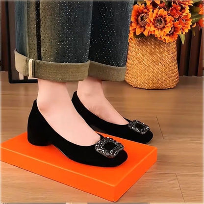Damen Ballerinas Funkelnd Mit Schmuckapplikation Elegante Schuhe