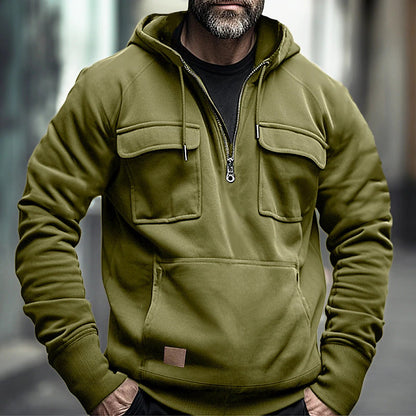 Herren Kapuzenpullover Funktional mit Taschen Sportlich