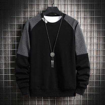 Herren Sweatshirt Modisch Kontrastärmel Trendig - BerlinGlamour