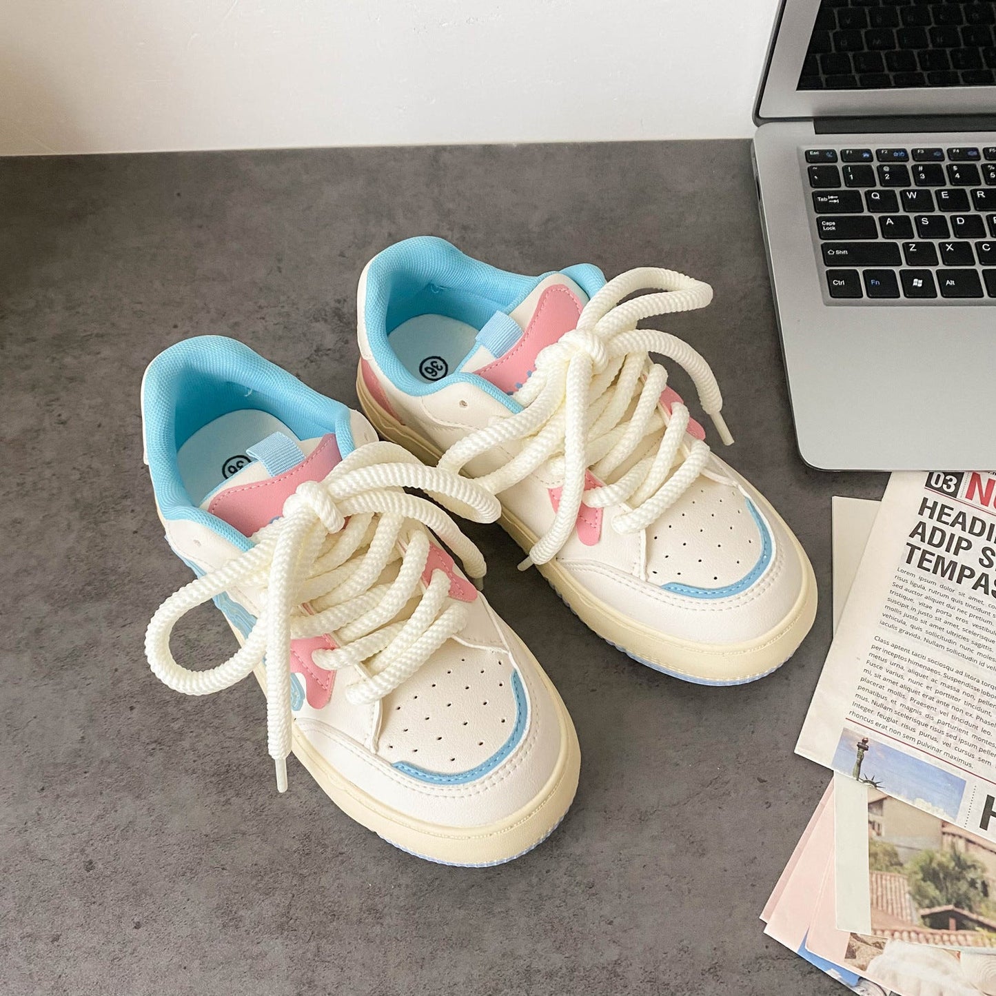 Damen Sneaker Bequem Bunt Sportlich Atmungsaktiv