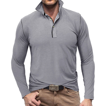 Herren Polohemd Langarm Elegant Hochwertig Qualität