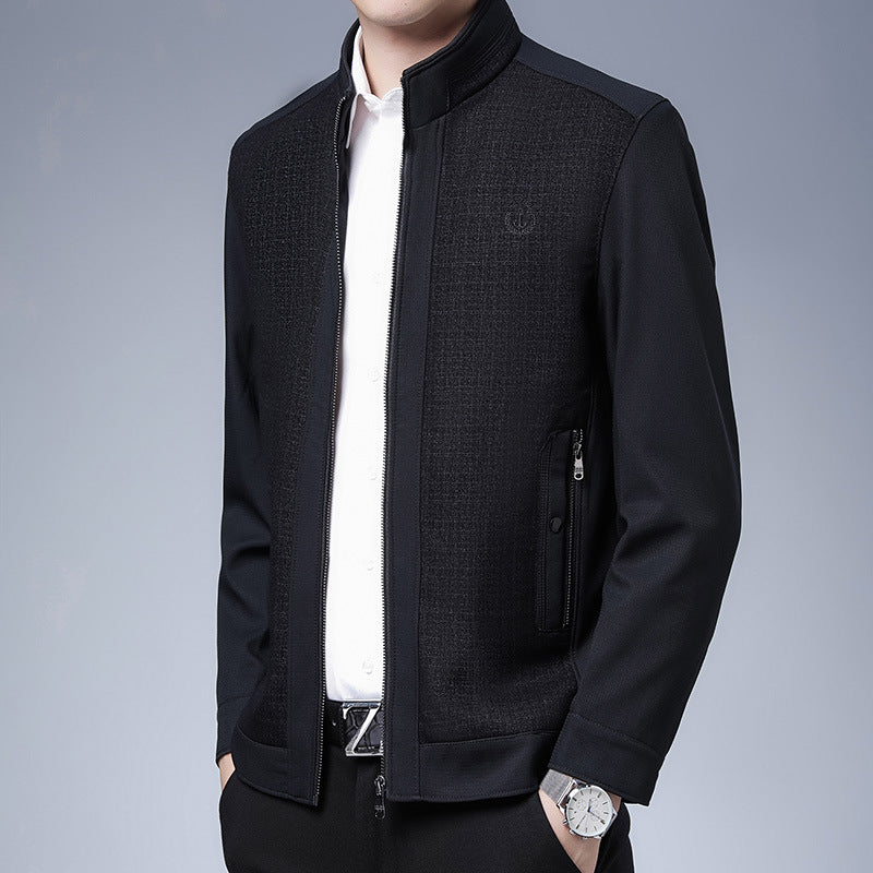 Herren Freizeitjacke Elegant Mit Strukturiertem Design
