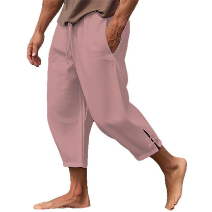 Herren Strandhose Bequem mit Verstellbund und Seitentaschen