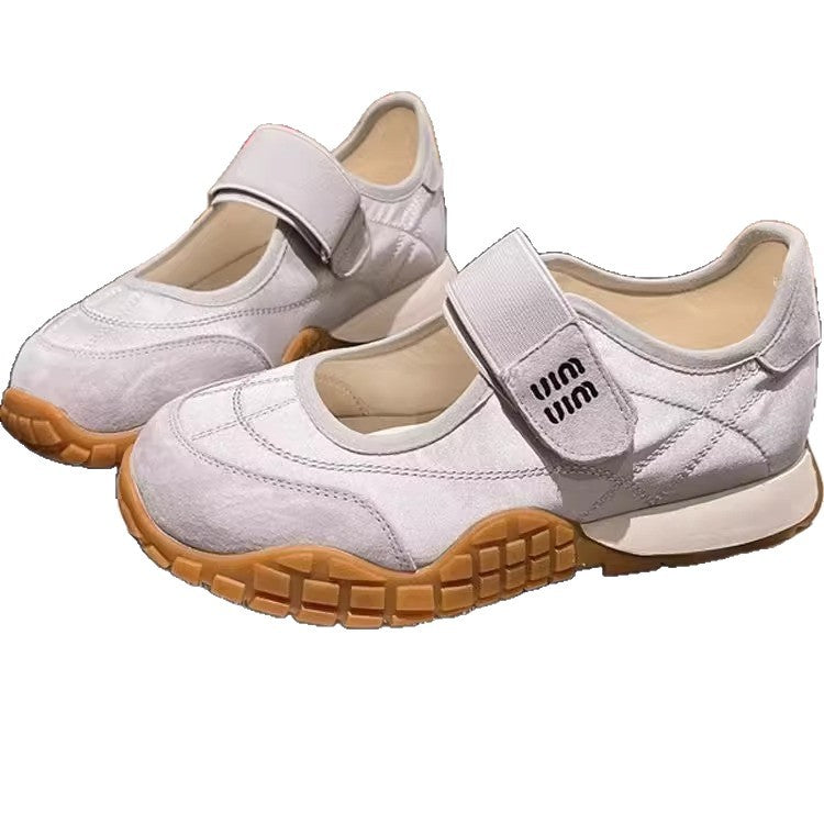 Sneaker Damen Sportlich Bequem Klettverschluss
