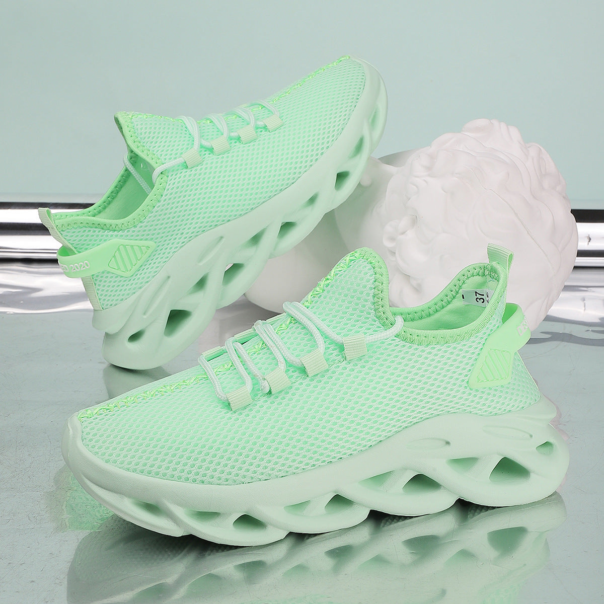 Damen Sneaker Atmungsaktiv Komfortabel Laufschuhe mit Dämpfung