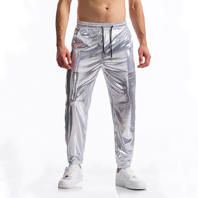Herren Jogginghose Sportlich Elastisch Mit Reißverschluss Taschen