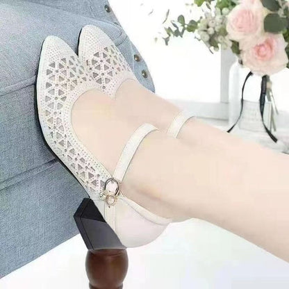 Damen Pumps Elegant Schimmernde Akzente Mit Riemen