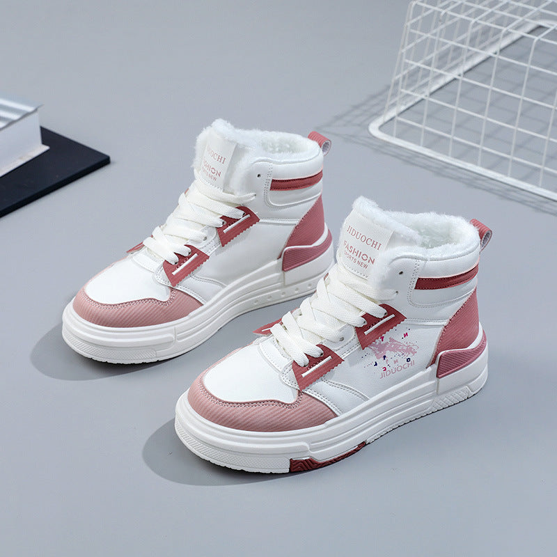 Damen Sneaker Hoch Modisch Kuschelig Komfortabel