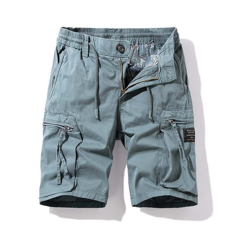 Herren Cargo Shorts Robust Elastischer Bund Vielfach Taschen - BerlinGlamour